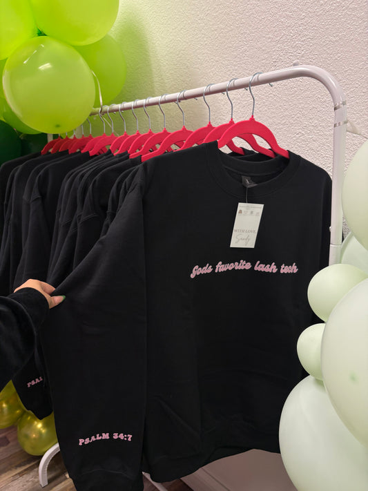 Gods Fav Lash Tech Crewneck