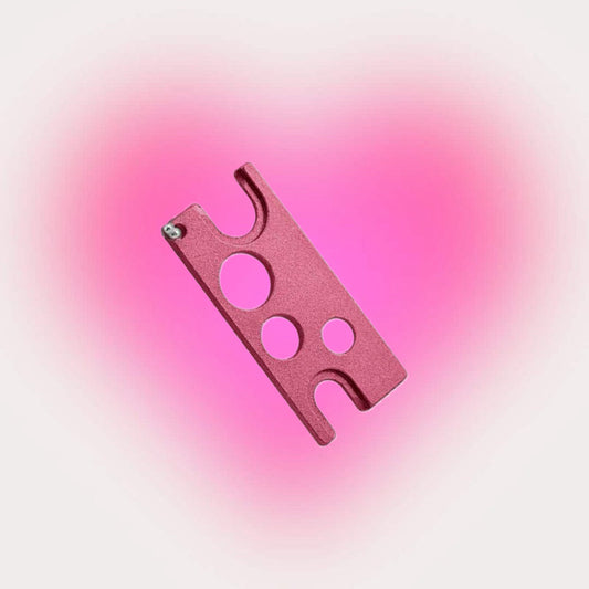 Pink Adhesive Bottle Opener Keychain